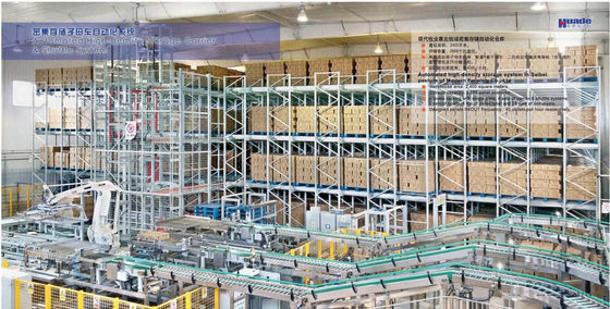 1000kg a automatisé les solutions à usage moyen de stockage d'entrepôt de système d'étirage de palette
